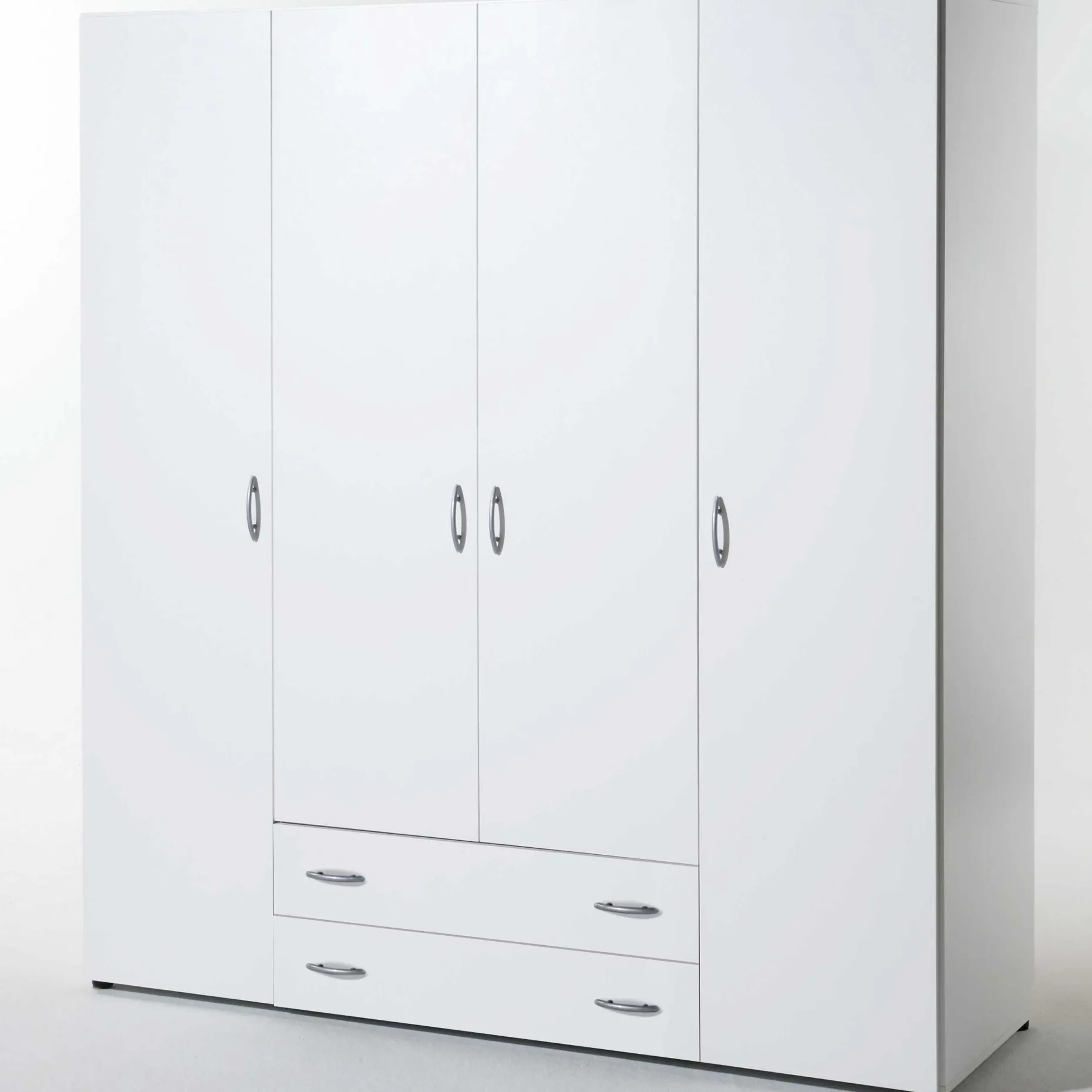 Kleiderschrank Base | 160 x 52 x 177 cm | Weiß