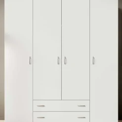 Kleiderschrank Base | 160 x 52 x 177 cm | Weiß