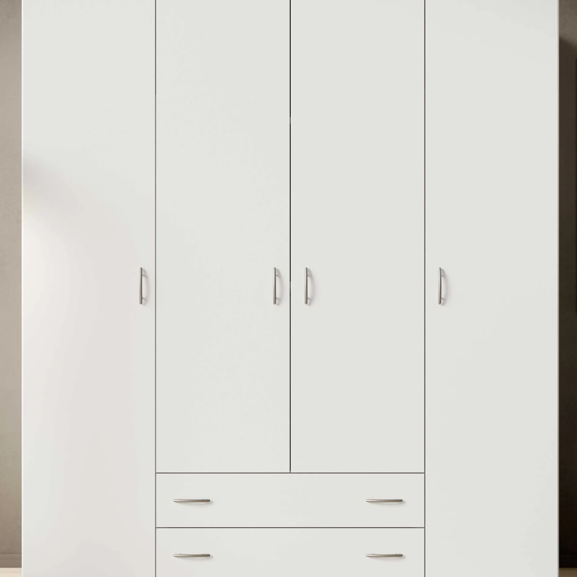 Kleiderschrank Base | 160 x 52 x 177 cm | Weiß