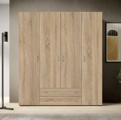 Kleiderschrank Base | 160 x 52 x 177 cm | Wotan Oak Design
