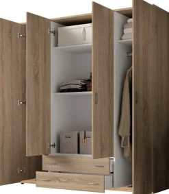 Kleiderschrank Base | 160 x 52 x 177 cm | Wotan Oak Design