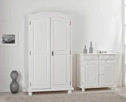 Kleiderschrank Bastian mit 2 Türen - weiß