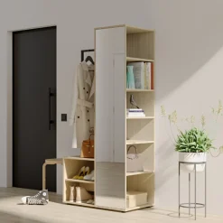 Kleiderschrank Beatrix - Eiche hell