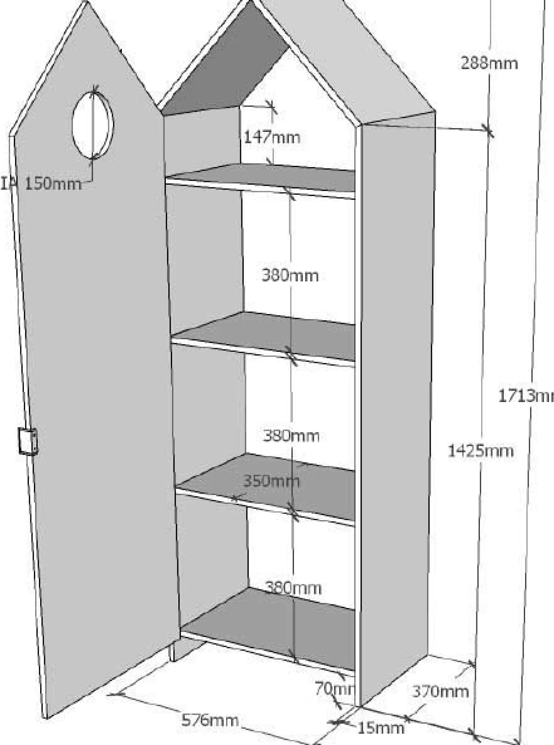 Kleiderschrank Casami - weiß
