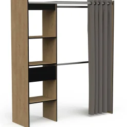 Kleiderschrank Chicago - 50x114x192 cm - Braun/Eiche