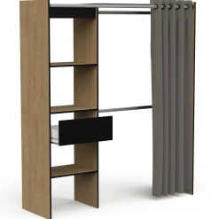 Kleiderschrank Chicago - 50x114x192 cm - Braun/Eiche