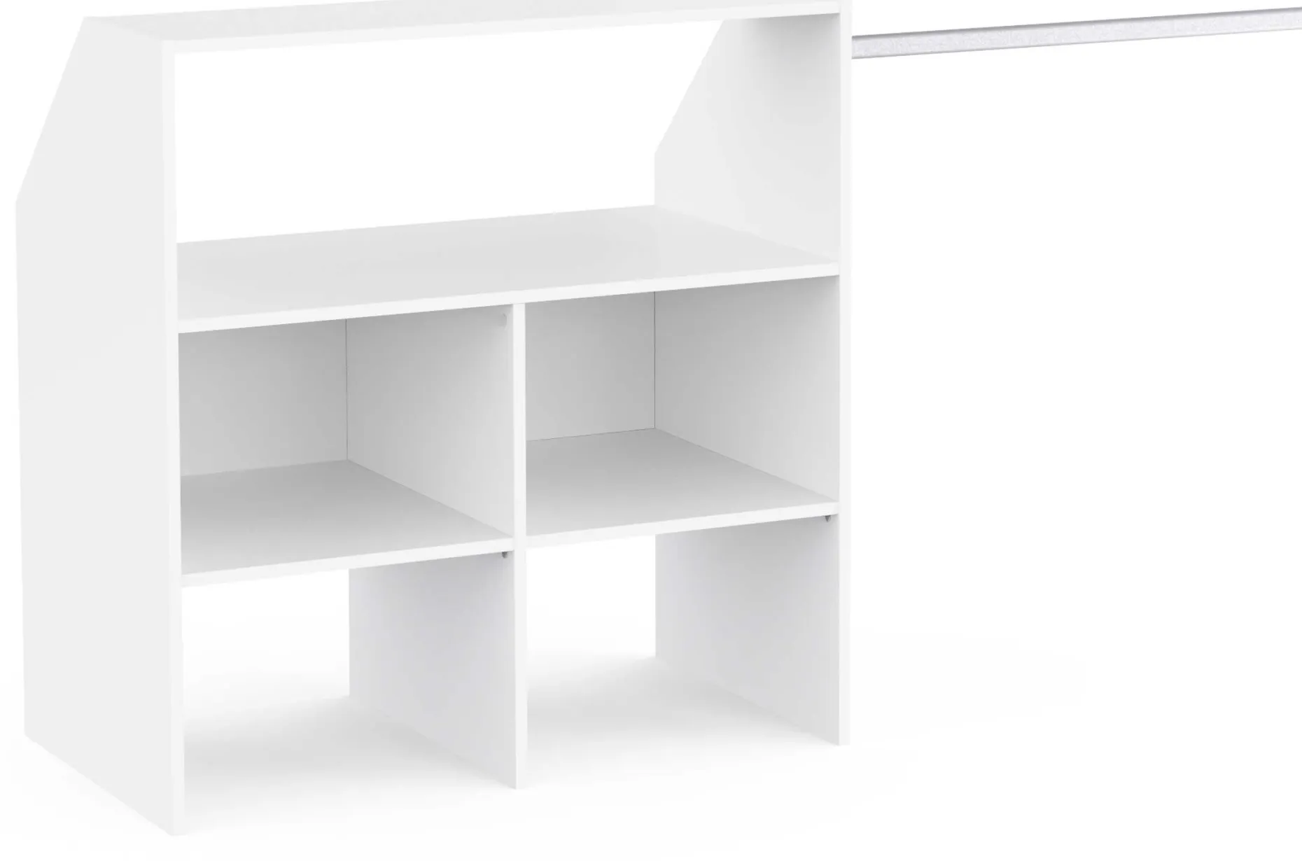 Kleiderschrank Côme - 171x50x91cm - 5 Fächer und 1 Kleiderstange - weiß