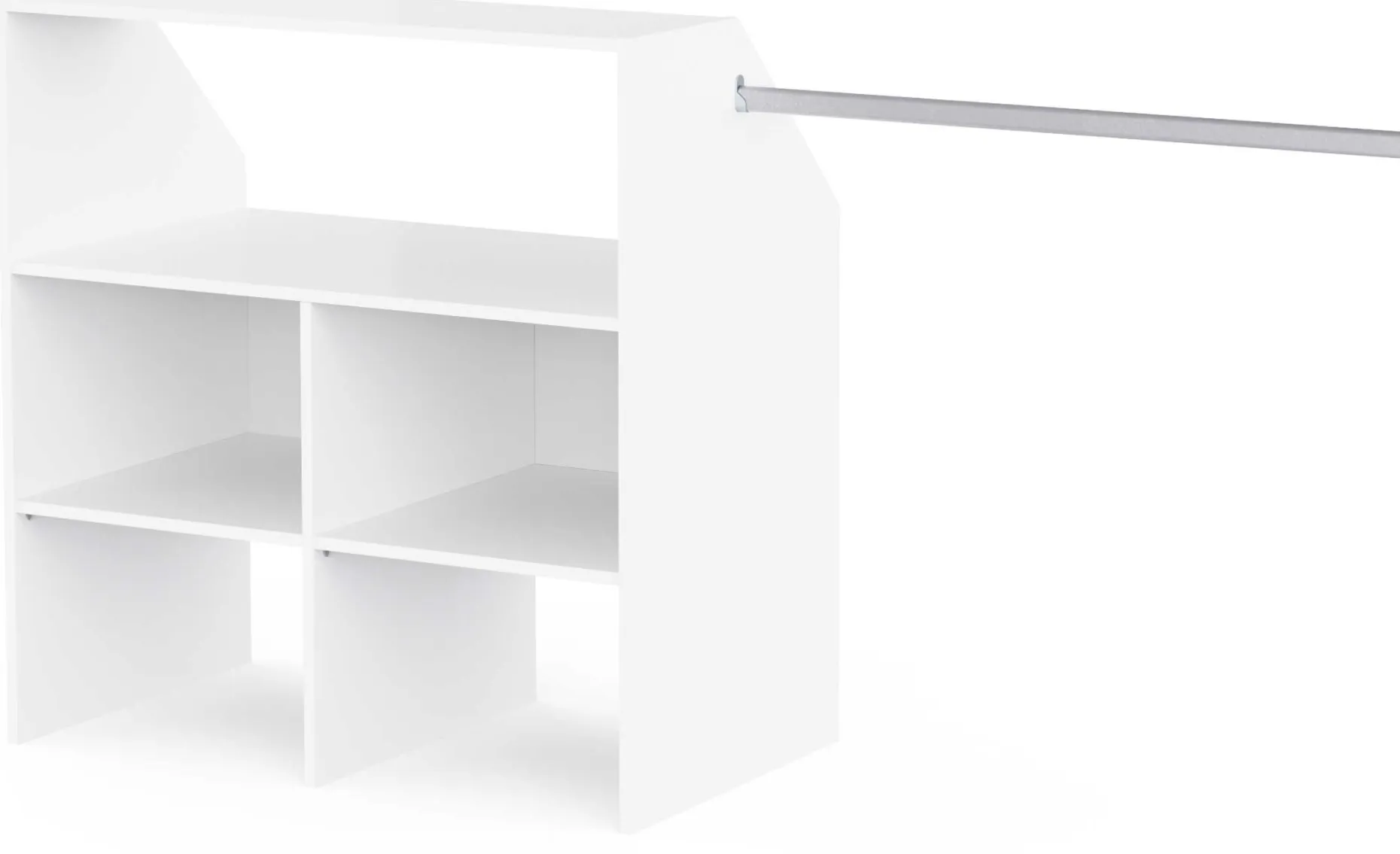 Kleiderschrank Côme - 171x50x91cm - 5 Fächer und 1 Kleiderstange - weiß