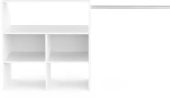 Kleiderschrank Côme - 171x50x91cm - 5 Fächer und 1 Kleiderstange - weiß