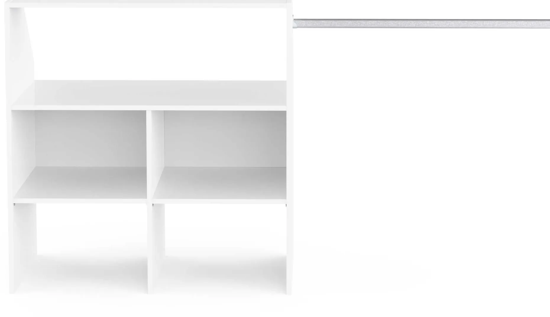 Kleiderschrank Côme - 171x50x91cm - 5 Fächer und 1 Kleiderstange - weiß