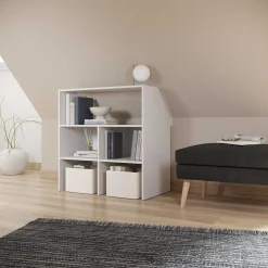 Kleiderschrank Côme - 171x50x91cm - 5 Fächer und 1 Kleiderstange - weiß
