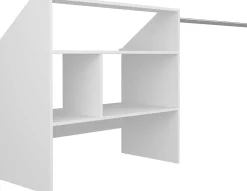 Kleiderschrank Corrida - 197x50x97cm - 4 Fächer und Kleiderstange - weiß