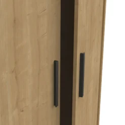 Kleiderschrank Craig-Hamilton Eiche/Mattschwarz