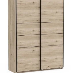 Kleiderschrank Faust - 148x60x203cm - 2 Türen - Eiche Dekor