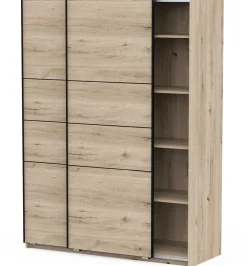 Kleiderschrank Faust - 148x60x203cm - 2 Türen - Eiche Dekor