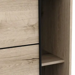 Kleiderschrank Faust - 148x60x203cm - 2 Türen - Eiche Dekor