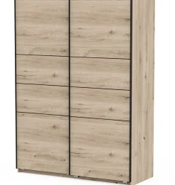 Kleiderschrank Faust - 148x60x203cm - 2 Türen - Eiche Dekor