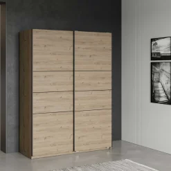 Kleiderschrank Faust - 148x60x203cm - 2 Türen - Eiche Dekor