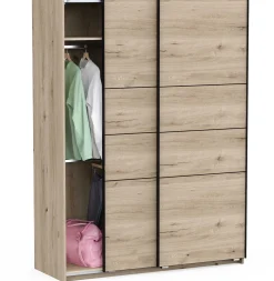 Kleiderschrank Faust - 148x60x203cm - 2 Türen - Eiche Dekor