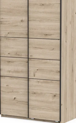 Kleiderschrank Faust - 117x60x203cm - 2 Türen - Eiche Dekor