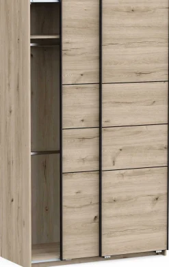 Kleiderschrank Faust - 117x60x203cm - 2 Türen - Eiche Dekor