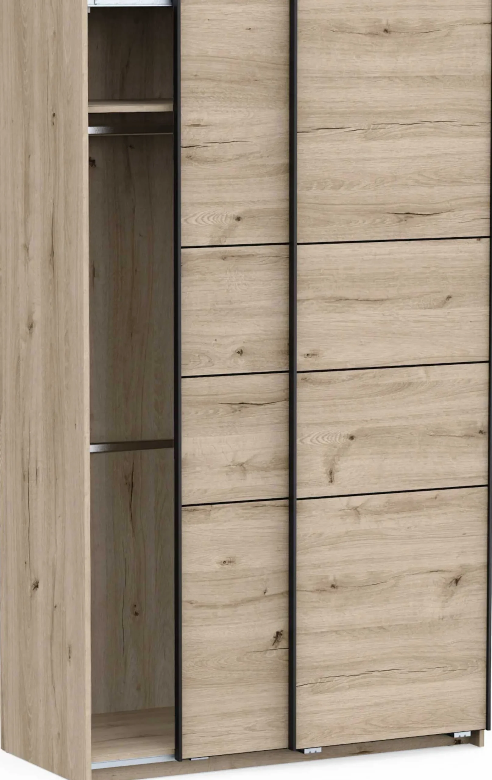 Kleiderschrank Faust - 117x60x203cm - 2 Türen - Eiche Dekor