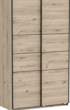 Kleiderschrank Faust - 117x60x203cm - 2 Türen - Eiche Dekor