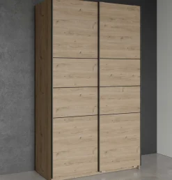 Kleiderschrank Faust - 117x60x203cm - 2 Türen - Eiche Dekor