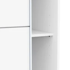Kleiderschrank Faust - 117x60x203cm - 2 Türen - weiß
