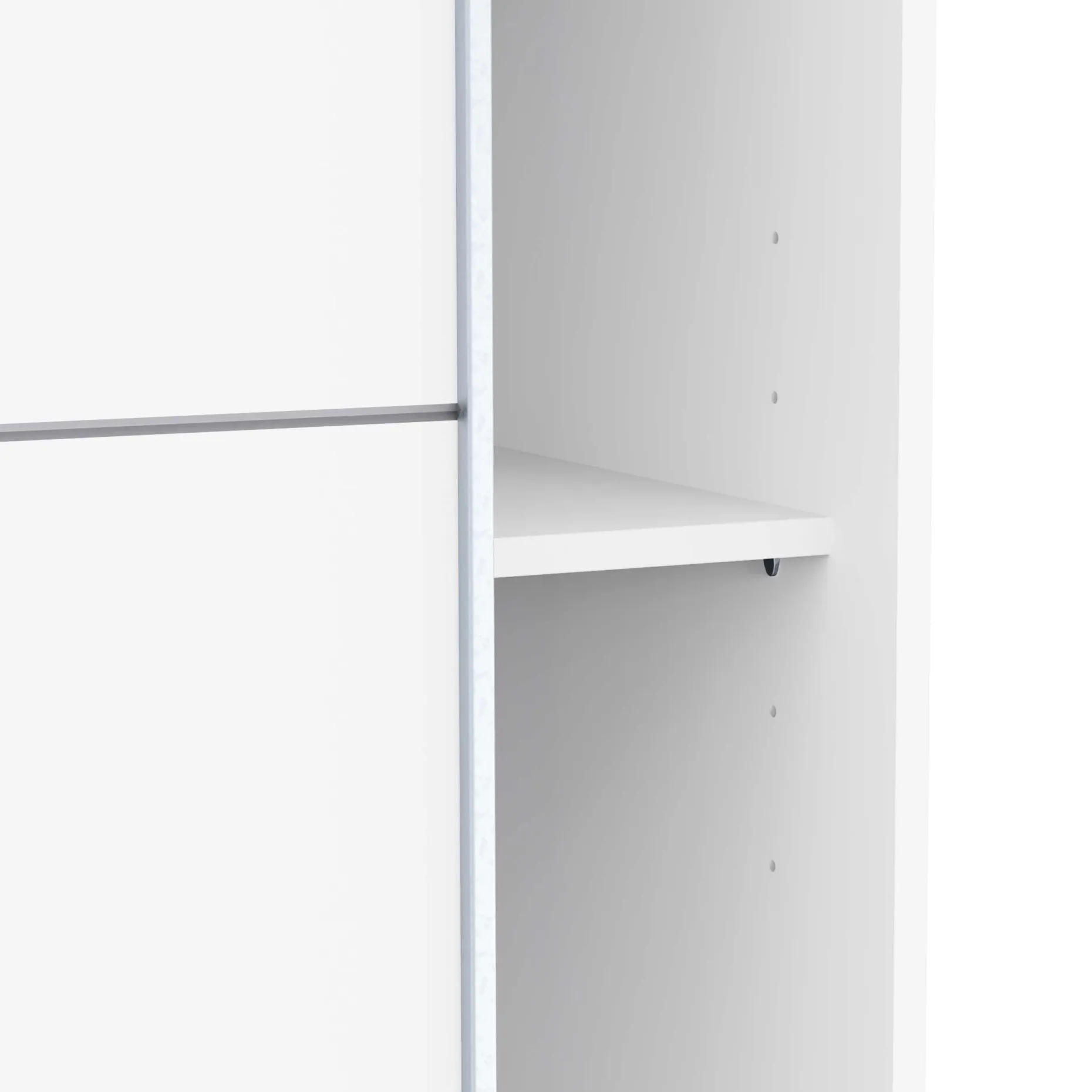 Kleiderschrank Faust - 117x60x203cm - 2 Türen - weiß