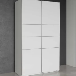 Kleiderschrank Faust - 117x60x203cm - 2 Türen - weiß