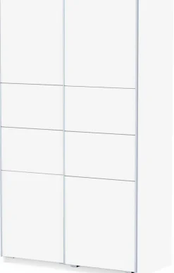 Kleiderschrank Faust - 117x60x203cm - 2 Türen - weiß