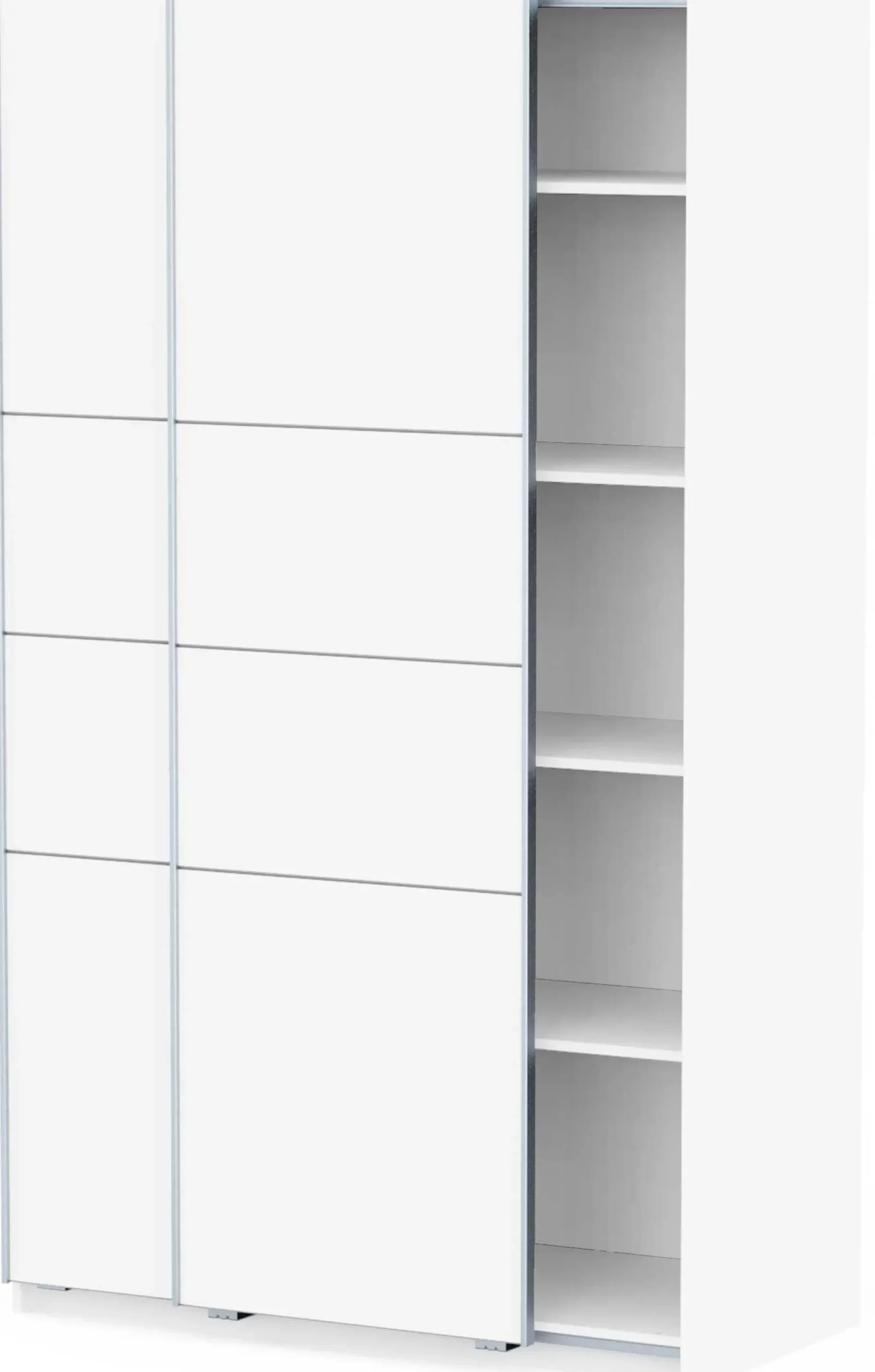 Kleiderschrank Faust - 117x60x203cm - 2 Türen - weiß