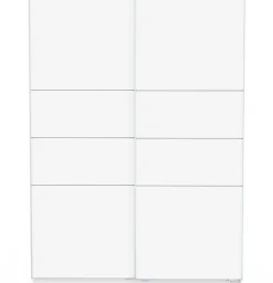 Kleiderschrank Faust - 148x60x203cm - 2 Türen - weiß