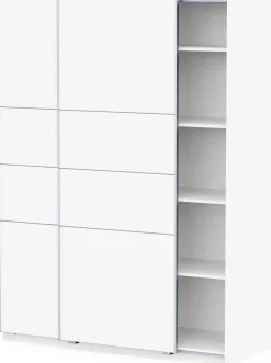 Kleiderschrank Faust - 148x60x203cm - 2 Türen - weiß
