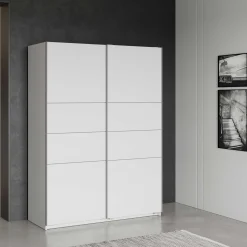 Kleiderschrank Faust - 148x60x203cm - 2 Türen - weiß