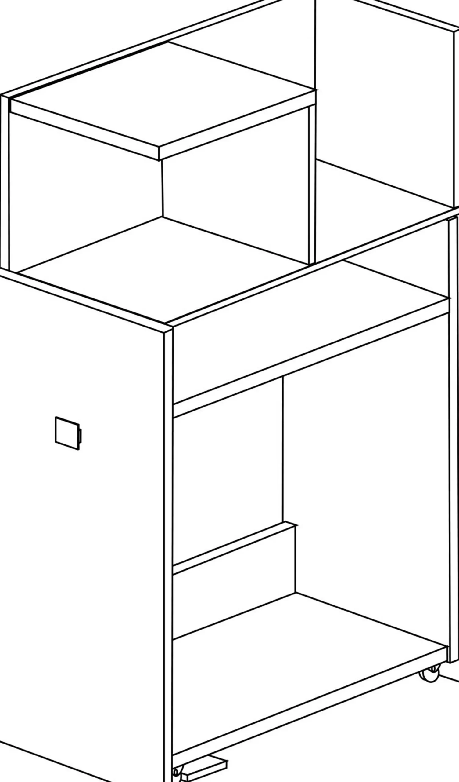 Kleiderschrank für Hochbett Jet - altrosa