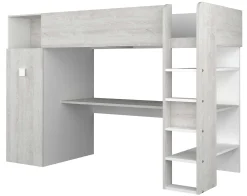 Kleiderschrank für Hochbett Jet - weiß