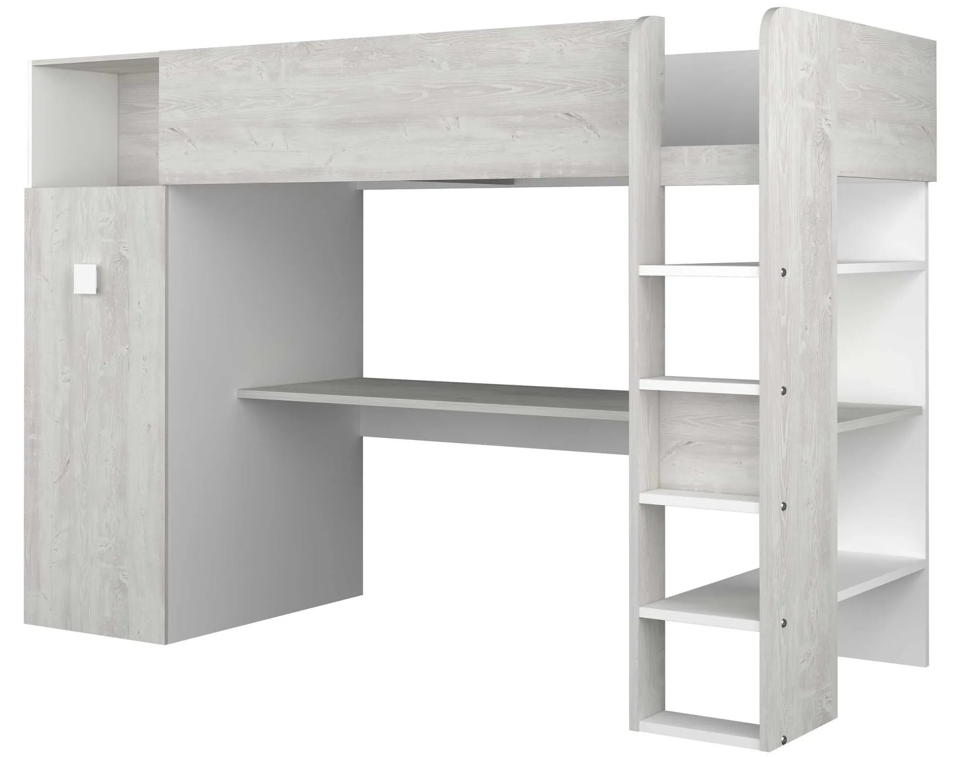 Kleiderschrank für Hochbett Jet - weiß