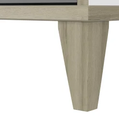 Kleiderschrank Gerry - Hellgrau/Mattweiß/Kronberger Eiche