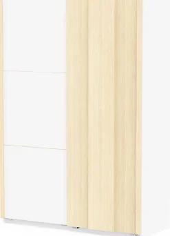 Kleiderschrank Heva - 140x64x203cm - 2 Türen - weiß/Eiche Dekor