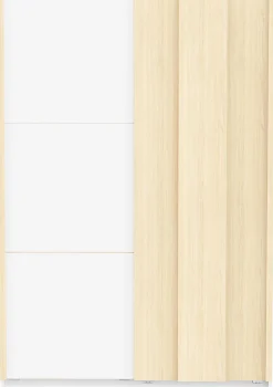 Kleiderschrank Heva - 140x64x203cm - 2 Türen - weiß/Eiche Dekor