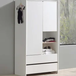 Kleiderschrank Kiddy 2 Türen - weiß