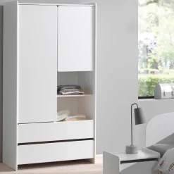 Kleiderschrank Kiddy 2 Türen - weiß