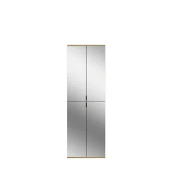 Kleiderschrank-Kombination Projekt X Emob - Artisan Oak/Weiß/Spiegel - 243x193x34 cm