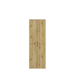 Kleiderschrank-Kombination Projekt X Emob - Artisan Oak/Weiß/Spiegel - 243x193x34 cm