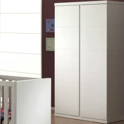 Kleiderschrank Lara 2 grifflose Türen - weiß