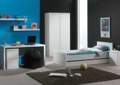 Kleiderschrank Lara 2 grifflose Türen - weiß