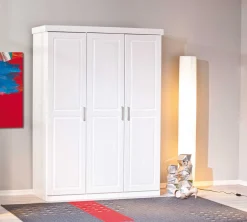 Kleiderschrank Leon mit 3 Türen - weiß