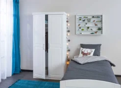 Kleiderschrank Leon mit 2 Türen - weiß